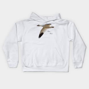 Snow Goose in Flight Kids Hoodie